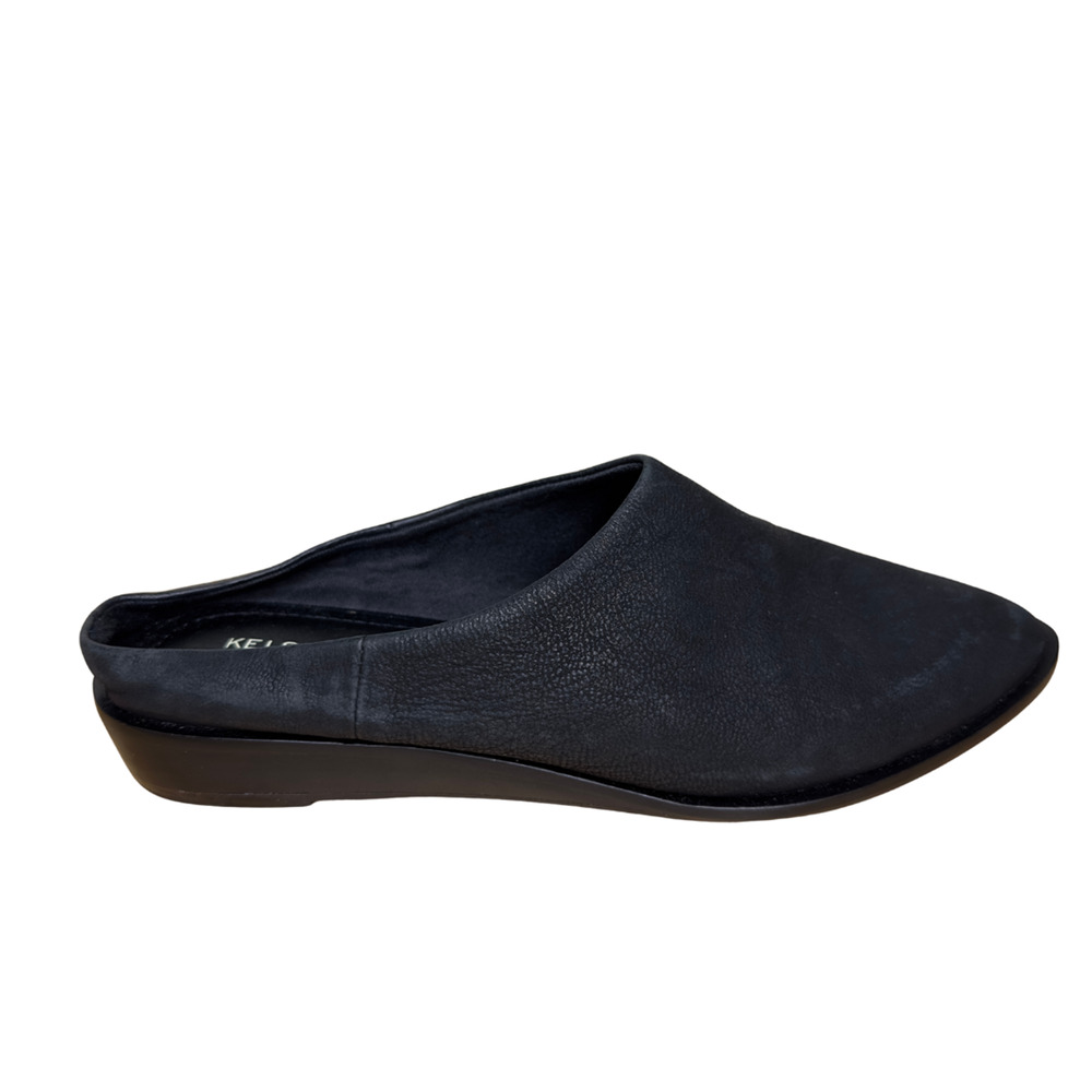 Kelsi Dagger Brooklyn‎ Shoes Womens Size 7 Black Mule Pointed Toe Slip On Wedge